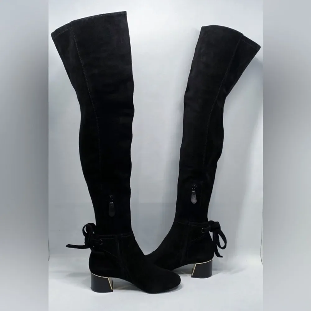 Tory Burch Over-The-Knee Ankle-Tie Boot size 5